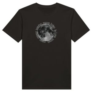 T-shirt with centred moon image multiple colours